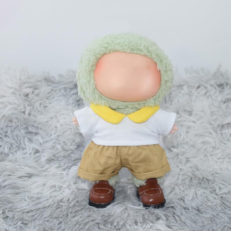 Jojedomo Compatible with Labubu Doll Shoes for 17cm Doll,Shoes Used for Labubu Accessories (A-Brown) - Image 2